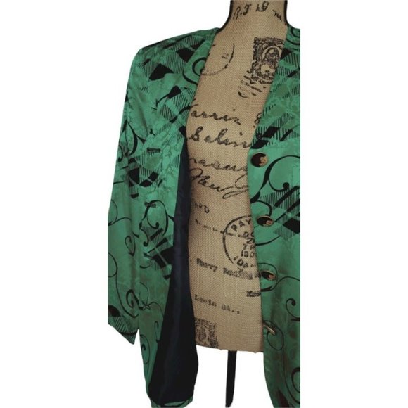 VTG ANNE CRIMMINS for UMI COLLECTIONS Blazer 100% Silk Fully Lined - Wms 16 - Picture 7 of 9